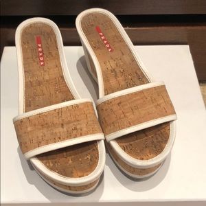 Prada Cork Wedges